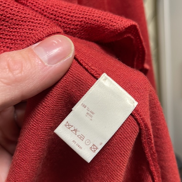 Louis Vuitton ruffled rust button down cardigan - Picture 9 of 11